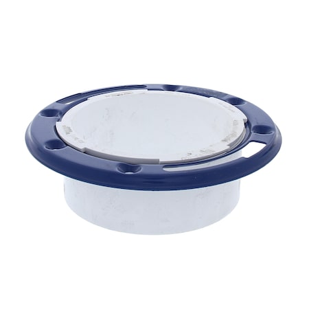 Jones Stephens 4in. PVC Closet Flange with Metal Rings less Knockout C53400